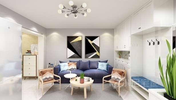 64㎡/兩室一廳一衛(wèi)/現代