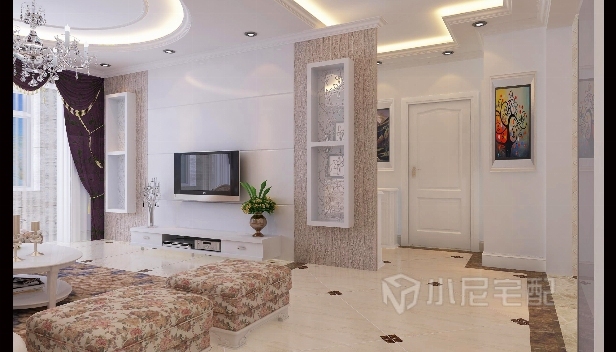 91.36㎡/三室兩廳兩衛(wèi)/歐式