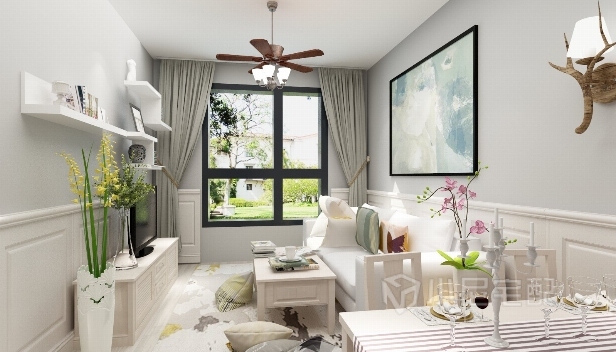 50㎡/一室一廳一衛(wèi)/美式